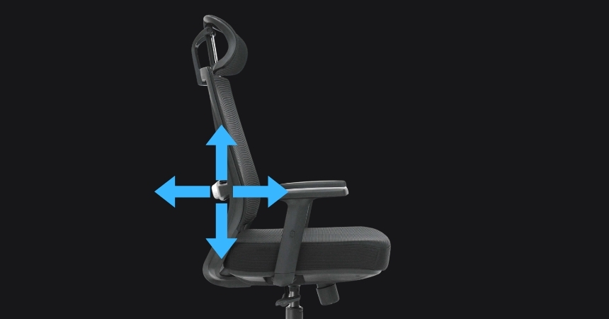 Podparcie lędźwiowe 2D Ergonaut NEST Czarny